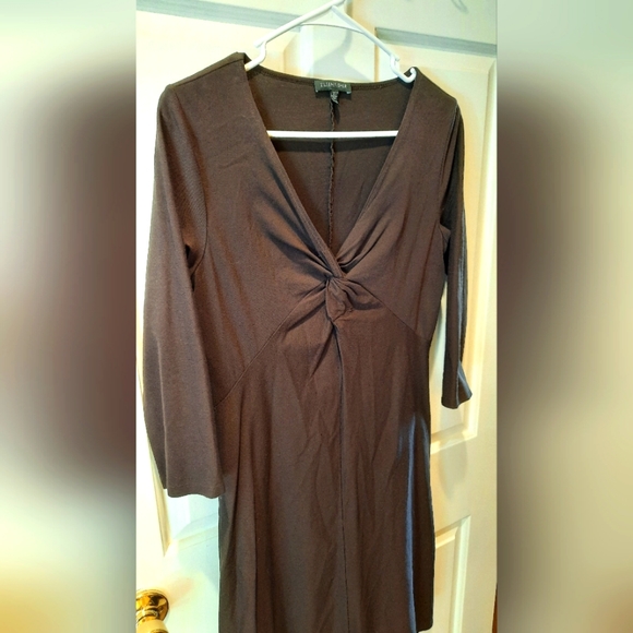 Eileen Fisher Brown Knot Front Dress size XS - Picture 12 of 13